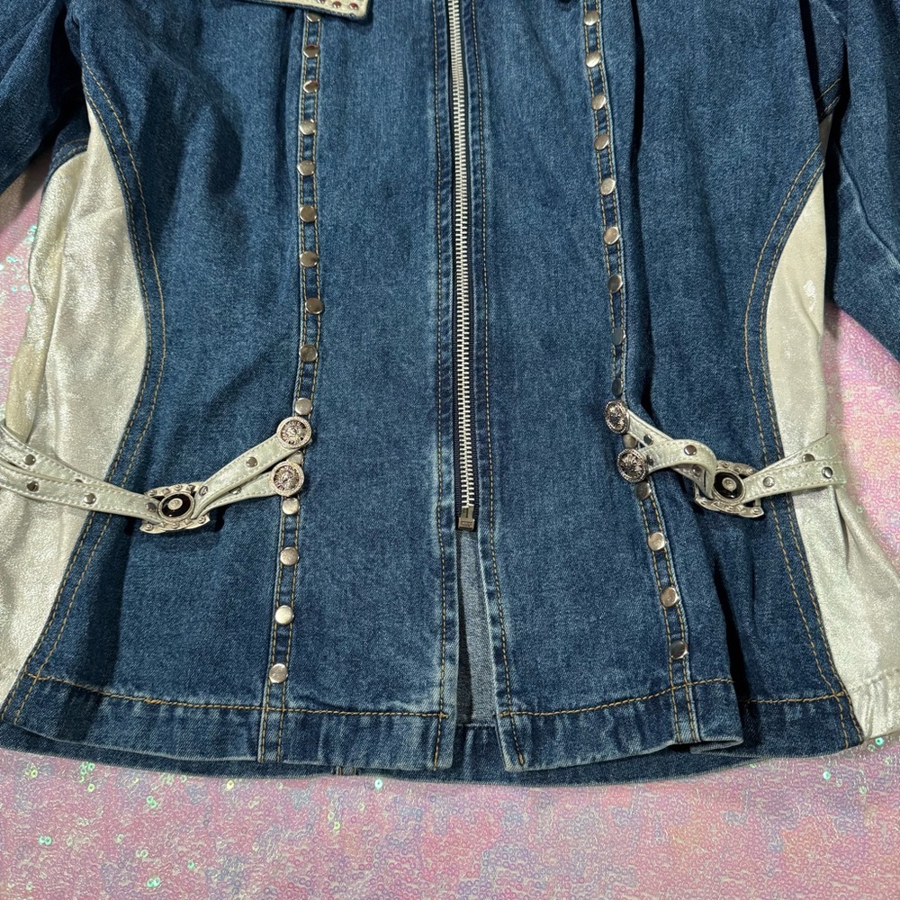 silver accent maximalist denim jacket - Picture 12 of 12